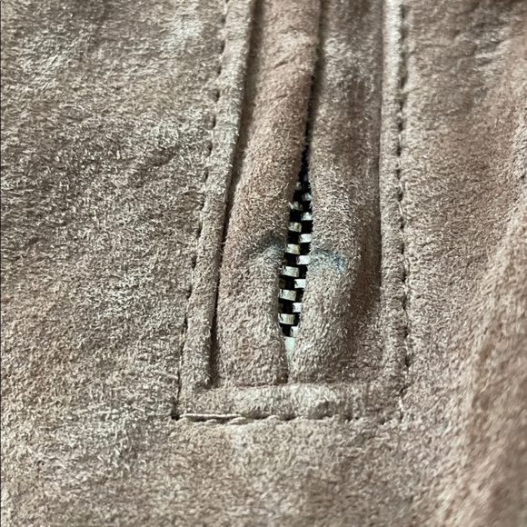 Blank NYC Brown Leather Moto Jacket Women’s S Biker Street Style Suede Zip Up - Picture 8 of 9